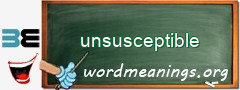 WordMeaning blackboard for unsusceptible